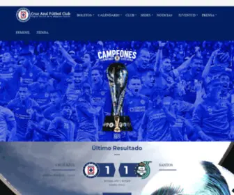 Cruzazulfc.com(Sitio oficial de Cruz Azul equipo profesional de fútbol en México) Screenshot