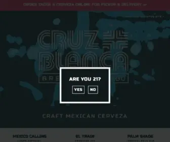 Cruzblanca.com(Chicago Brewery CRAFT MEXICAN CERVEZA) Screenshot