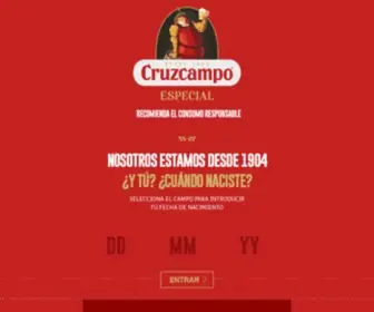 Cruzcampo.es(Cervezas con mucho acento) Screenshot