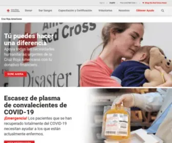 Cruzrojaamericana.org(Cruz Roja Americana) Screenshot