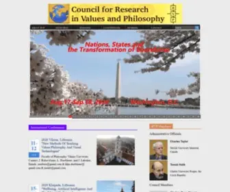 CRVP.org(Council for Research in Values and Philosophy (RVP)) Screenshot