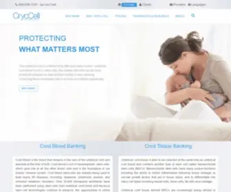 Cryo-Cell.com(Nearly half a million parents from 87 countries chose to trust Cryo) Screenshot