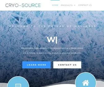 Cryo-Source.com(The Future of Wellness) Screenshot