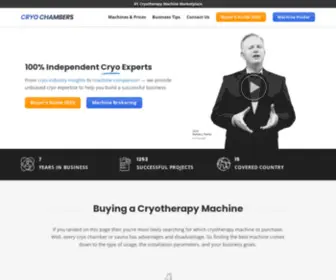 Cryochambers.com(Cryotherapy Machines Buyers' Guide 2020) Screenshot