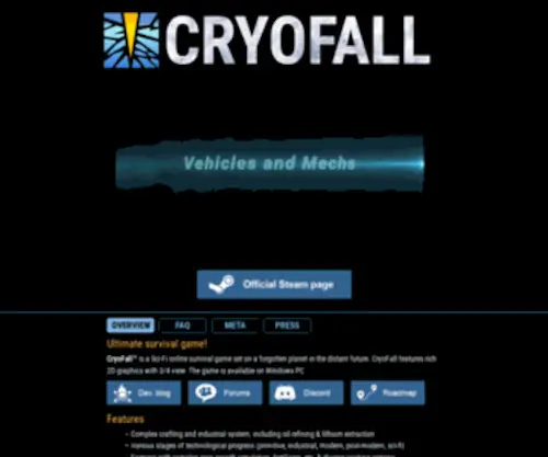 Cryofall.com(Sci-Fi online survival game) Screenshot