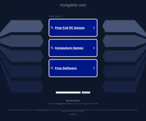 Cryogame.com(Cryogame) Screenshot