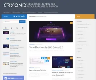 Cryonid.fr(Le blog d'un geek qui vous partage sa passion) Screenshot