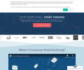 Cryoserver.com(Email Archiving Appliance) Screenshot