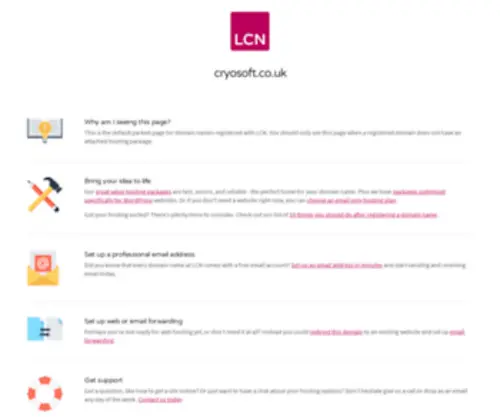 Cryosoft.co.uk(Website Design Software) Screenshot