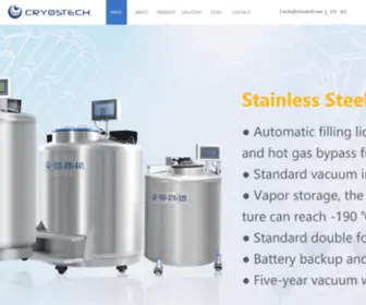 Cryostech.net(Professional nitrogen container manufacturer) Screenshot