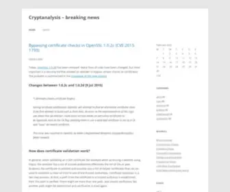 CRYptanalysis.eu(Breaking news) Screenshot