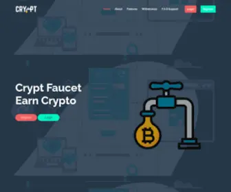 CRYPtfaucet.com Screenshot