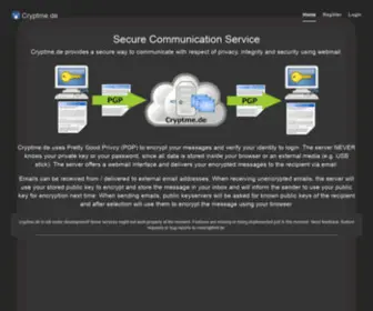 CRYPtme.de(Secure communication service) Screenshot