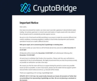 CRYpto-Bridge.org(CryptoBridge) Screenshot