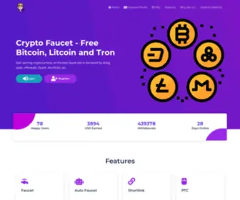 CRYpto-Faucet.in(Crypto Faucet) Screenshot