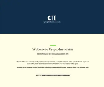 CRYpto-Immersion-Podcast.com(Crypto Immersion) Screenshot