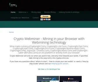 CRYpto-Webminer.com(Crypto Webminer) Screenshot