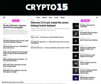CRYpto15.com(Top Cryptocurrency News Today) Screenshot
