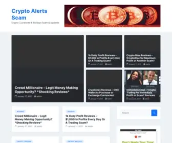 CRYptoalertscam.com(Crypto Alerts Scam) Screenshot