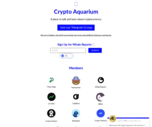 CRYptoaquarium.com(CRYptoaquarium) Screenshot