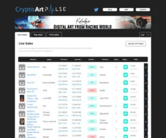 CRYptoartpulse.com(Art Sales Data Feed Tracking) Screenshot