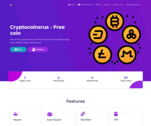 CRYptocoinsrus.xyz(Free coin) Screenshot