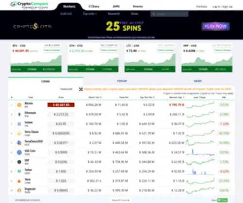 CRYptocompare.com(Cryptocurrency Prices) Screenshot