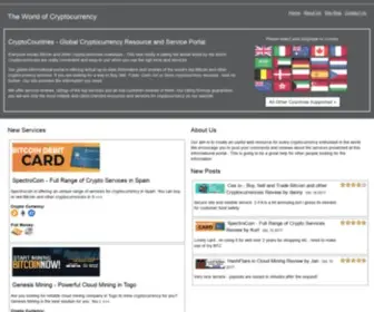 CRYptocountries.com(The World of Cryptocurrency) Screenshot