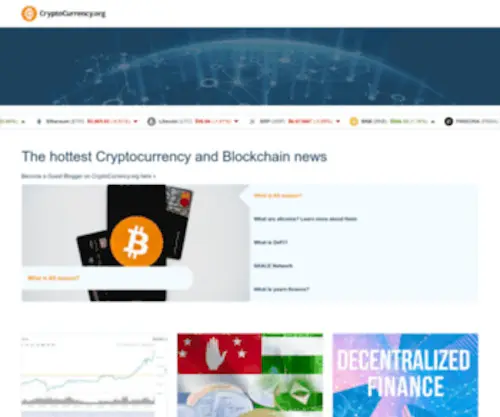 CRYptocurrency.org(The hottest CryptoCurrency and Blockchain news in one place) Screenshot