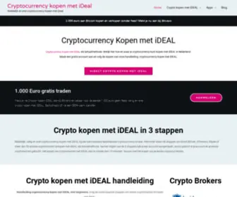 CRYptocurrencykopenmetideal.nl(Cryptovaluta kopen met iDEAL) Screenshot
