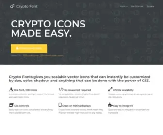 CRYptofonts.com(Cryptocurrency icons and webfont) Screenshot