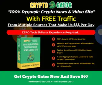 CRYptogator.xyz(100% Automatic crypto news and video site) Screenshot