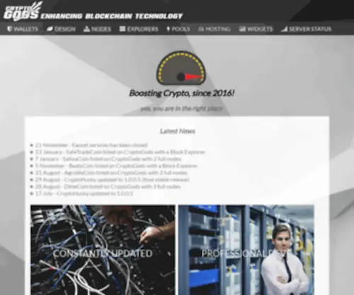 CRYptogods.net(Enhancing blockchain Technology) Screenshot