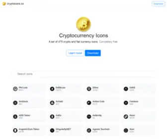 CRYptoicons.co(Cryptocurrency icons) Screenshot