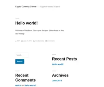 CRYptointhenews.com(Crypto Currency Central) Screenshot