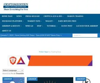 CRYptokiemtien.com(Home Page Of Cryptokiemtien) Screenshot