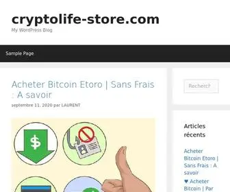 CRYptolife-Store.com(My WordPress Blog) Screenshot