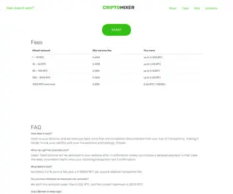 CRYptomixer-IO.com(CRYPTOMIXER.IO 24/7 BLENDER BITCOIN MIXER SERVICE) Screenshot