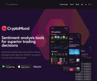 CRYptomood.com(Get the Most Reliable Sentiment Analysis Now) Screenshot