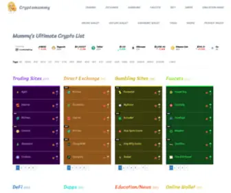 CRYptomummy.com(Ultimate Crypto Sites Directory) Screenshot