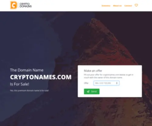 CRYptonames.com(Crypto Names) Screenshot