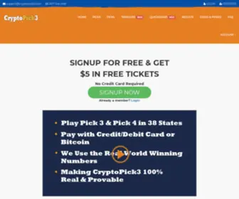 CRYptopick3.com(CryptoPick3 Service) Screenshot