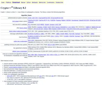 CRYptopp.com(Free C++ library for cryptography) Screenshot