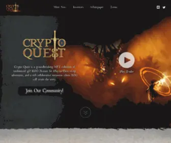 CRYptoquestnft.com(Crypto Quest) Screenshot