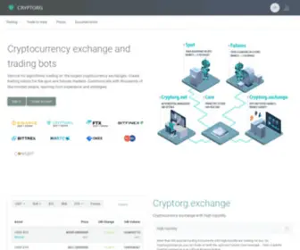 CRYptorg.net(Cryptocurrency exchange and trading bots) Screenshot