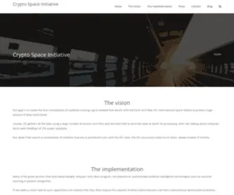 CRYptospaceinitiative.org(Crypto Space Initiative) Screenshot