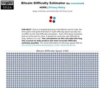CRYptothis.com(Bitcoin Difficulty Estimator) Screenshot
