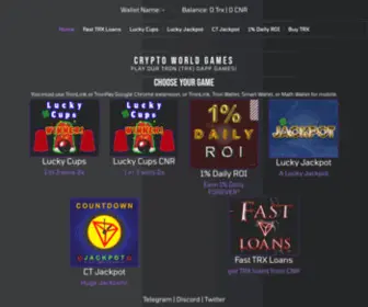 CRYptoworldgames.com(Crypto World Games) Screenshot