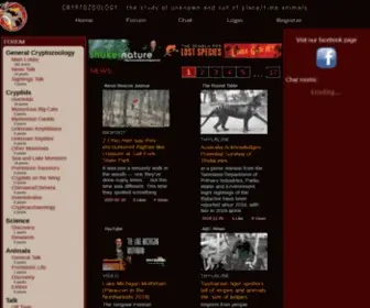 CRYptozoology.com(Web site created using create) Screenshot