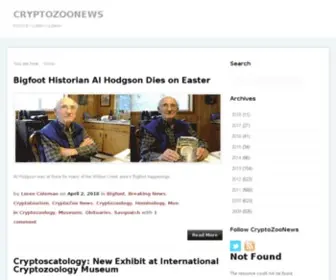 CRYptozoonews.com(Posts by Loren Coleman) Screenshot